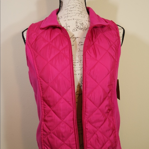New with tags pink vest zip jacket small - Picture 5 of 8